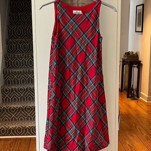Vineyard Vines Red Plaid Wool Jumper Dress - (Size 2)